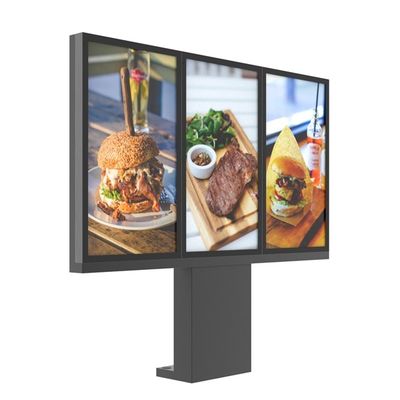 49inch το ψηφιακό Drive μέσω των πινάκων επιλογών για τα εστιατόρια 3000nits σύνδεσε 3 οθόνες υπαίθριες